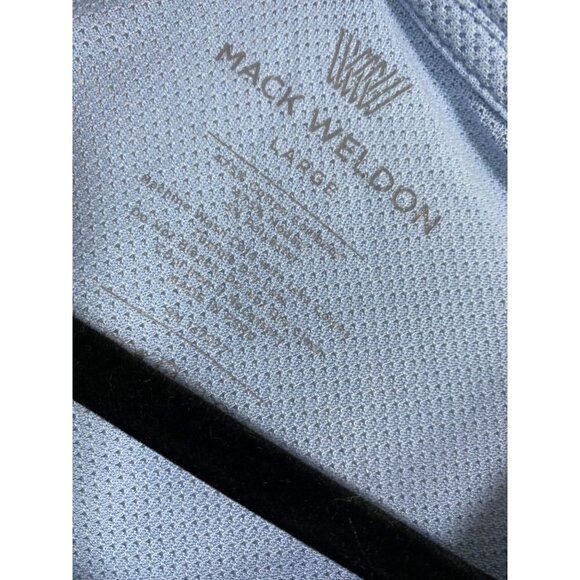 Mack Weldon Golf Polo Shirt Men size Large Blue performance Lightweight Short Sl - Picture 11 of 14